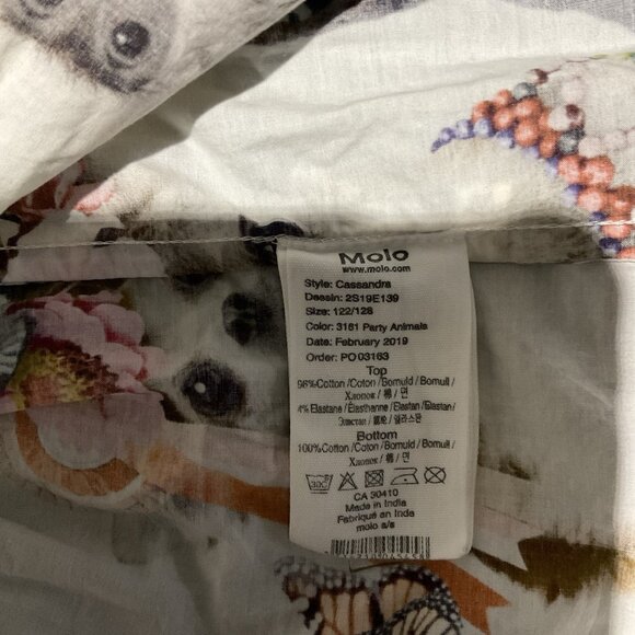 Molo Girls Cassandra Party Animals Dress Ribbed Long Sleeve 7-8 Years Old - Picture 7 of 12